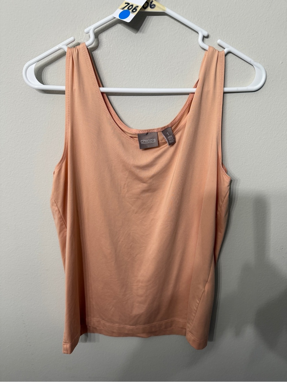 Women’s Chico’s Peach Sleeveless Tank Top Size 1 Medium